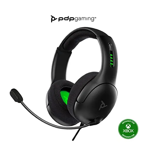 PDP Cuffie con Cavo LVL50, Microsoft Xbox One, Wired, Series X, Nero