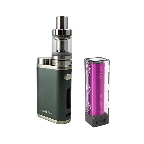 Eleaf Istick Pico (Grigio) Kit 75W Pacchetto con batteria 1X EFEST 18650 3000mAh E-Sigarette Senza Nicotina