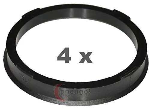 4 x pneugo! Anelli di centraggio per cerchi in alluminio 73.1 mm - 63.4 mm