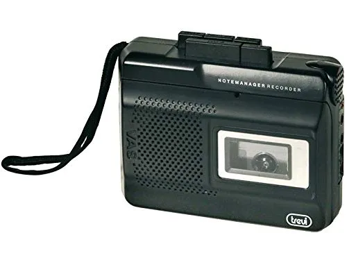 Trevi CR 410 Registratore a Cassetta con Speaker Interno e Microfono Integrato, Nero
