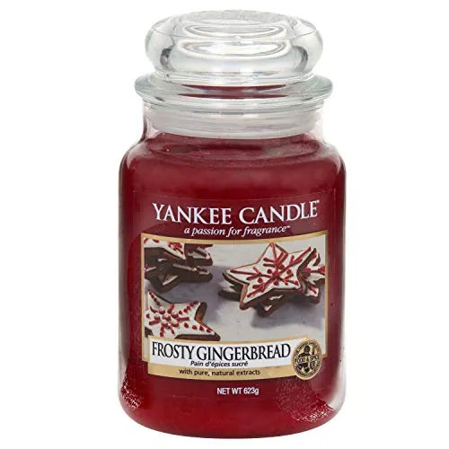 Yankee candle Jar Frosty Gingerbread Candela di Natale, Multicolore, Unica