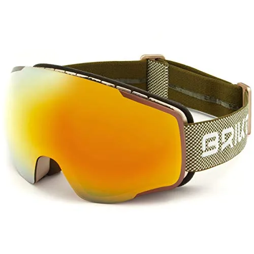 Briko KABA 8.9 2 Lenses, Goggles Unisex Adulto, 996CHAMPAG GREEN-GOM2P1, One