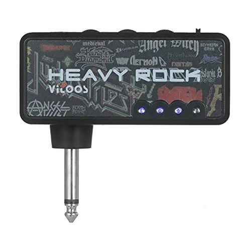 Vitoos Chitarra elettrica Plug Mini Amplificatore per Cuffie Amp Heavy Rock Compact