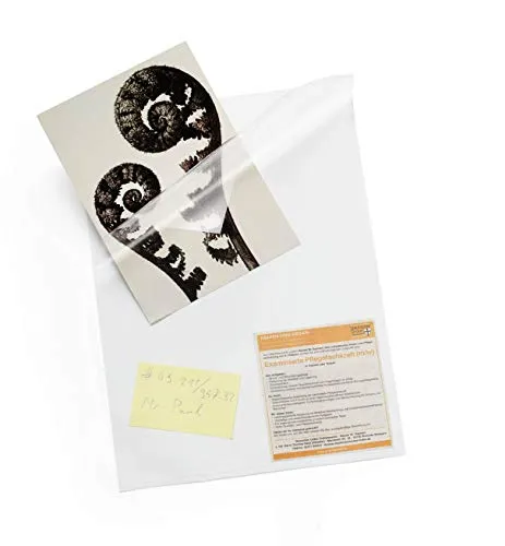 Durable 234602 - Cartellina per Trasmissione Fax, Copertina Trasparente e Retro Colorato, 212 x 316 mm, Bianco, Confezione da 2 Pezzi