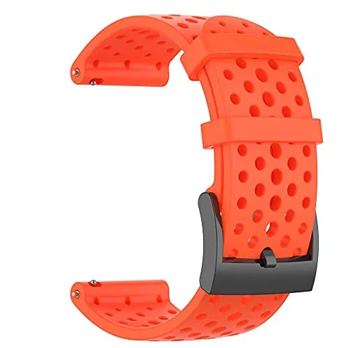 gujiu Cinturino in Silicone Sport Fitness Band, per Il Polso Sport Sport Suunto Sport HR Baro Suunto9 Bande in Silicone in Acciaio Inox Botta da Polso di Ricambio in Acciaio Inox