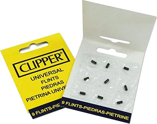 18 x Accendino Clipper Pietre focaie, per tutti i tipi di pietre focaie appositamente utilizzare per e Clipper Accendini Zippo