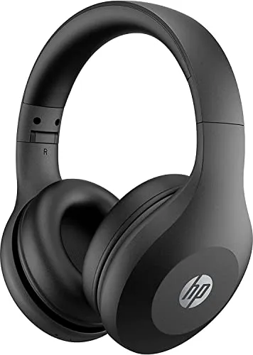 HP - PC 500 Cuffie Bluetooth 5.0, Audio surround 7.1, design pieghevole, riduzione del rumore, autononia 20 ore, resistente all'acqua, microfono integrato, nero