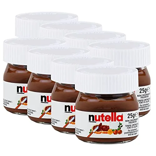 Nutella Ferrero piccolo mini design vetro Set da a 25 G, pane aufstrich, Noce nugat Crema, Cioccolato auftrich