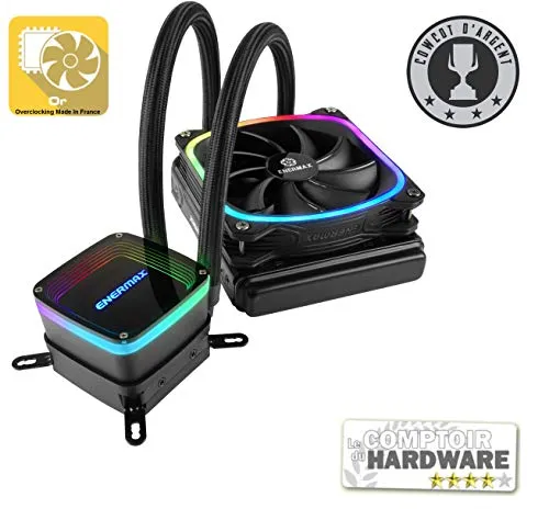 Enermax Aquafusion 120mm (ELC-AQF120-SQA) Sistema di Raffreddamento a Liquido All-in-One con RGB indirizzabili per CPU con Radiatore da 120mm