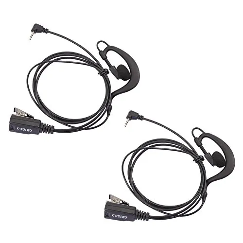 COODIO 2 x Motorola TLKR Radio Cuffia 1-Pin a Forma di G Microfono con Auricolare Headset la Sicurezza e Bodyguard Per Motorola TLKR Ricetrasmittente PMR