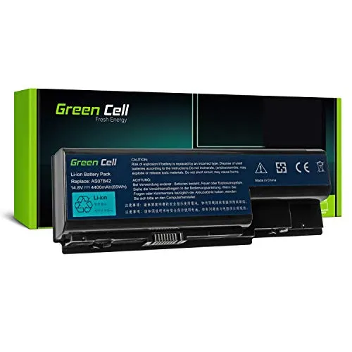 Green Cell® Standard Serie Batteria per Portatile Acer Aspire 5220 5230 5300 5310 5315 5320 5520 5530 5710 5720 5720Z 5730ZG 5739 5739G 5920 5920G 5930 (8 Pile 4400mAh 14.8V Nero)