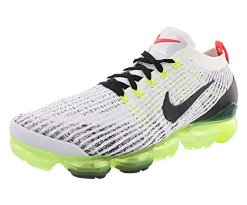 Nike Air Vapormax Flyknit 3, Scarpe da Atletica Leggera Uomo, Multicolore (White/Black/Volt/Bright Crimson 000), 45 EU