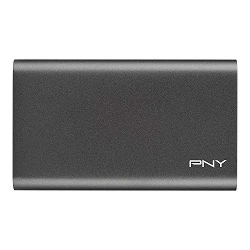 PNY SSD Portatile Elite USB 3.1, 480GB, Nero, 5.99 x 3.56 x 0.89 cm