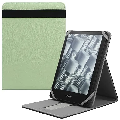 HoYiXi Custodia pieghevole compatibile con Kindle Paperwhite 11a Generazione 2021/Signature Edition 2021/Kindle 2019 10a Gen verticale Flip Stand Cover per 6-6.8" Kindle Kobo Ebook Ereader - verde