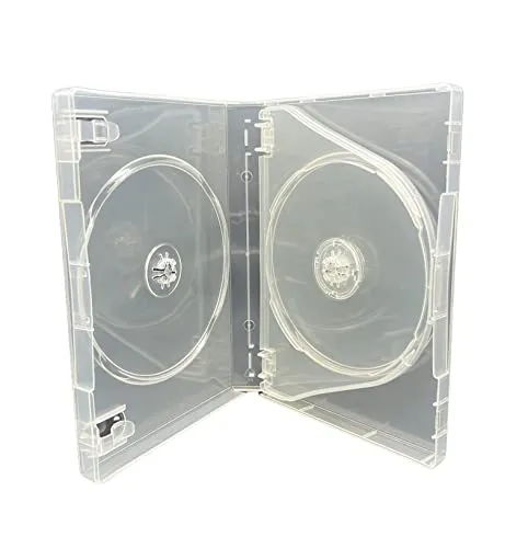 Dragon Trading®, multi custodia a 4 scomparti per CD/DVD, dorso di 27 mm, confezione da 10