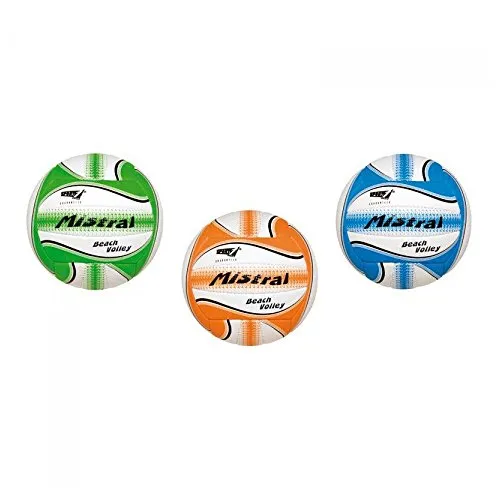 MANDELLI Size 5, Beach Volley Mistral in Cuoio Sintetico 3 Colori Assortiti Pallone in 843 Unisex-Kids, Multicolore