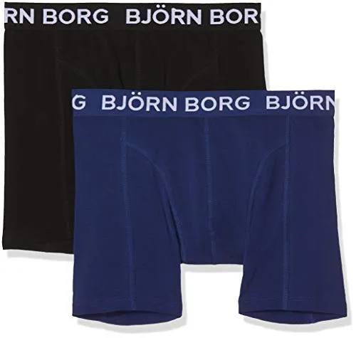 Björn Borg Shorts Noos Solids 2P Boxer a Pantaloncino, profondità Blu, S Uomo