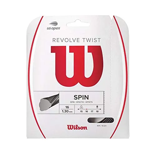 Wilson Revolve Twist 17 Gauge Tennis String Set, Grey