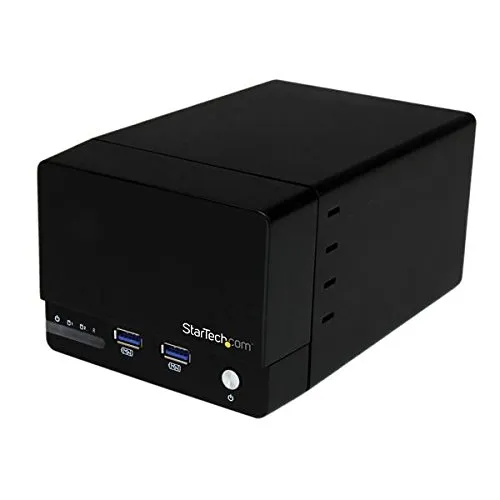 Startech.Com Box Esterno Hdd Disco Rigido Sata Iii 3.5" USB 3.0 Raid a Doppio Bay -Enclosure Case Hdd con Hub USB a Ricarica Rapida & Uasp
