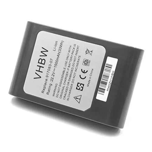 vhbw Li-Ion batteria 1500mAh (22.2V) per aspirapolvere home cleaner come Dyson 17083-3511, 17083-4211, 18172-01-04, 18172-0201, 917083-01