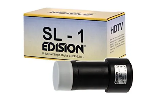 Edision EDI-SL1 - Adattatore universale LNB singolo (0,1dB, HDTV, Full HD)