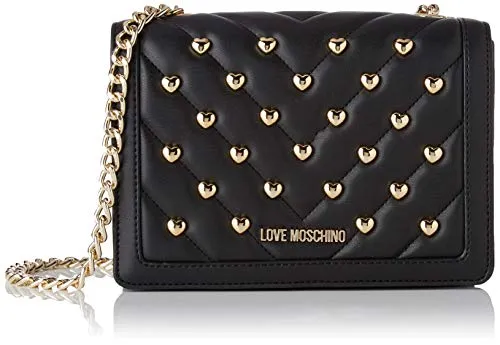 Love Moschino Jc4234pp0a, Borsa a Tracolla Donna, Nero (Black), 8x15x21 cm (W x H x L)