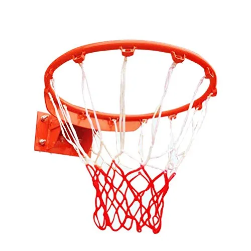 CWYPC Canestro da Pallacanestro, Canestro da Basket Anello Rete da Basket Basket Hoop Scatola da Basket Appendere a Parete, con Rete, Anello Solido, Primavera, Adulti e Bambini 45CM