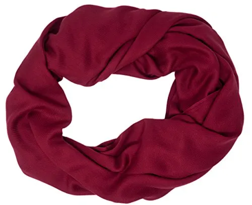 Indian Accessories - Pashmina, sciarpa, foulard, scialle, 180 x 70 cm bordeaux Taglia unica