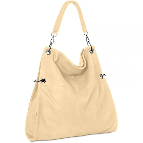 Caspar TS561 Donna Borsa a Spalla/a Tracolla, Colore:panna cotta