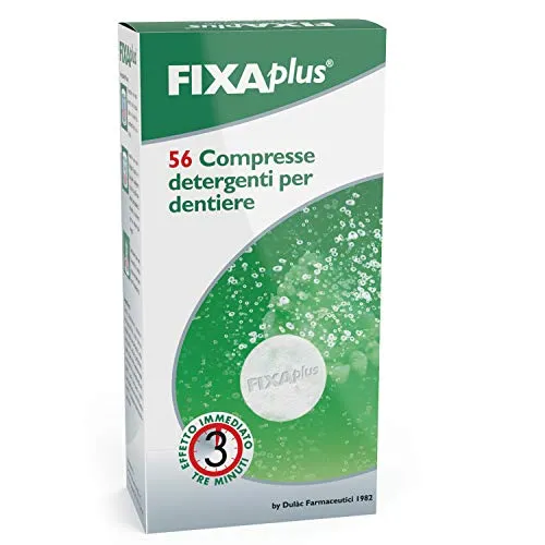 Dulàc - 56 Compresse Detergenti - Massima igiene della tua protesi - Profonda azione in soli 3 minuti - FIXAplus