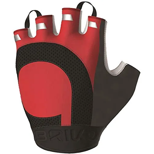 Briko New Corsa Glove Guanti Ciclismo, Unisex Adulto, Red, XL