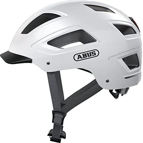 ABUS Hyban 2.0 Casco da città - Casco da città per uso quotidiano con calotta rigida in ABS - Per uomo e donna - Bianco, Taglia L