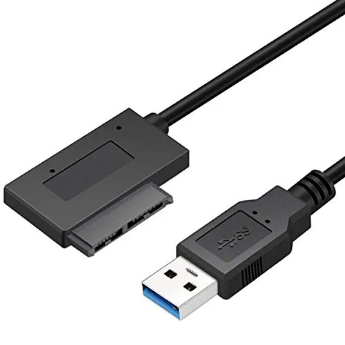 EasyULT USB 3.0 a 7 + 6 Adattatore di Cavo SATA di Slimline di 13Pin per l'azionamento Ottico di Dvd del Computer portatile-20CM
