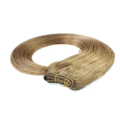 Hair2Heart Extension Matassa Tessitura Capelli Veri - 40cm - Liscio, Colore #14 marrone caramello