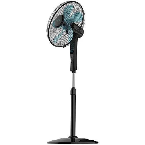 Cecotec Ventilatore a piantana EnergySilence 520 Power Black.5 pale e 50W. Motore Di Rame. 4 Velocità Aggiustabile 110 o 135 CM. Temporizzatore 120 Minuti