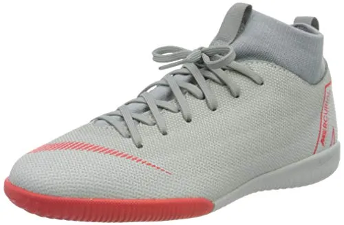 Nike Jr Superfly 6 Academy GS IC, Scarpe da Calcetto Indoor Unisex-Bambini, Multicolore (Wolf Grey/Lt Crimson/Pure Platinum 060), 33 EU