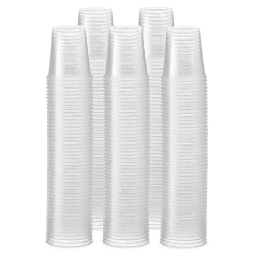 Comfy Package [500 Pezzi - 100 ml - 3oz] Bicchieri Trasparenti in plastica di prolipopilene - USA e Getta - per Bagno, caffè, collutorio