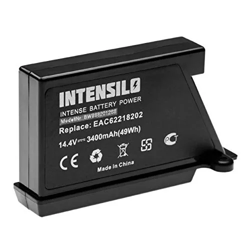 INTENSILO batteria compatibile con LG HOM-BOT VR6694TWR, VR7412RB, VR7428SP aspirapolvere home cleaner (3400mAh, 14,4V, Li-Ion)