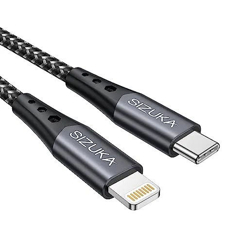 Cavo USB C Lightning 0.5M,SIZUK Cavo USB C a iPhone [Certificato MFi] Cavo iPhone Tipo C Carica Rapida USB C Lightning Compatibile con iPhone 13/12/12 Pro/11/11 Pro/11 Pro Max/XR/XS Max/XS/X/8 Plus/8