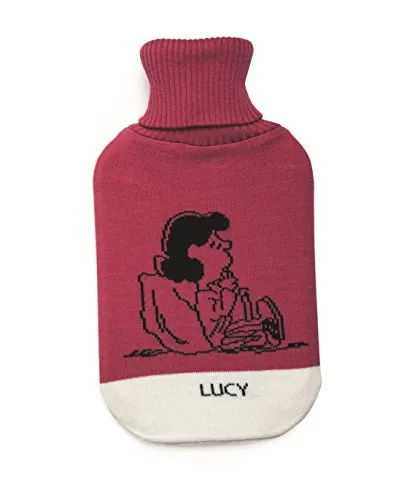 Excelsa Peanuts Borsa Acqua Calda Lucy, Acrilico, Fucsia, 35x19x3.5 cm