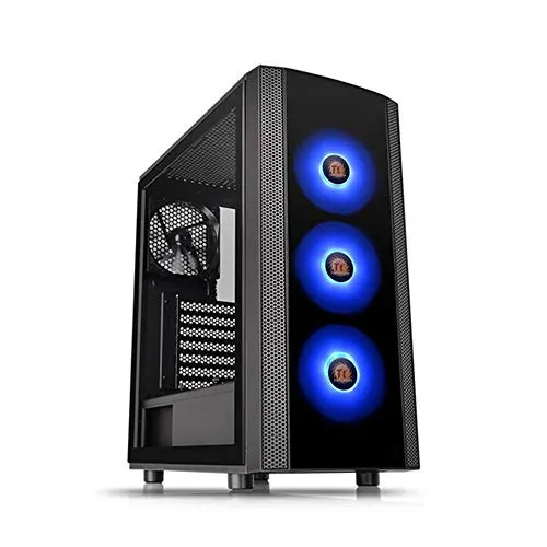 Thermaltake Versa J25 TG RGB Case per Desktop PC, Nero