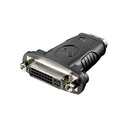 Goobay 60752 Adattatore HDMI/DVI-D, Placcato Nickel, Nero