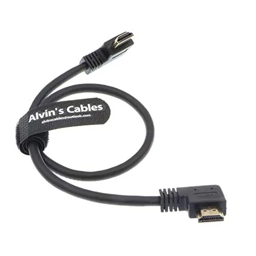 Alvin's Cables Z Cam E2 L Forma 4K 60P Cavo HDMI per Atomos Shinobi Ninja V Monitor Portkeys BM5 ad angolo retto ad angolo retto Cavo HDMI ad alta velocità 45CM