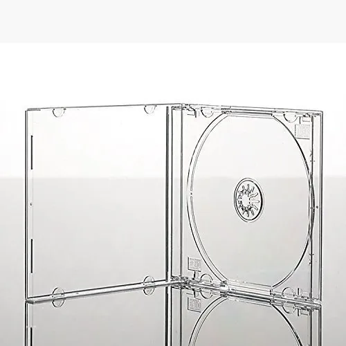 Custodia Porta CD Jewel Case con Vassoio Incluso Plastica Trasparente x 25