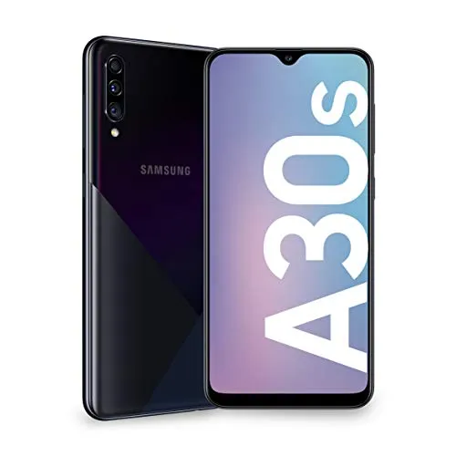 Samsung Galaxy A30s, Smartphone, Display 6.4" Super AMOLED, 128 GB Espandibili, RAM 4 GB, Batteria 4000 mAh, 4G, Dual SIM, Android 9 Pie [Versione Italiana], Black