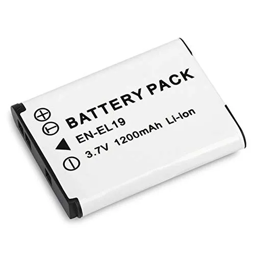 Batteria ricaricabile per fotocamera digitale ricaricabile agli ioni di litio 3.7V 1200mAH adatta per fotocamera Nikon EN-EL19 - bianca