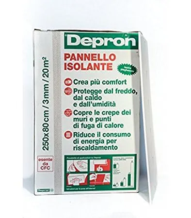 PANNELLI PANNELLO 20 PZ DEPRON ISOLANTE TERMICO 80X125 - SPESSORE 3 MM