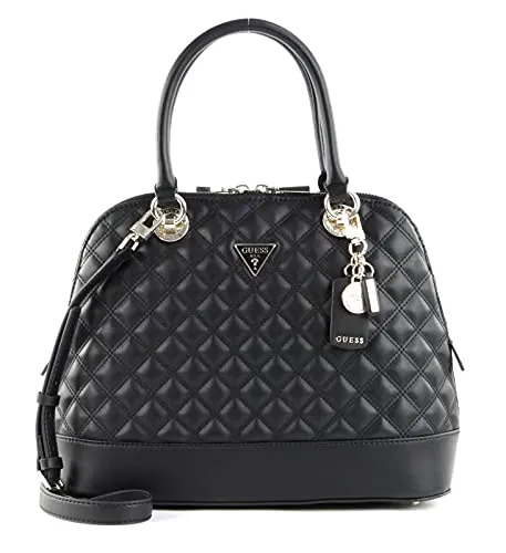 Guess Cessily Dome Satchel Bag Black