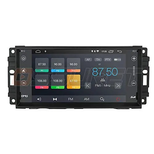 Android 10 Autoradio Stereo 7 pollici Touchscreen Lettore video Autoradio Fit per Chevrolet Chrysler JEEP Dodge Supporto Navigazione WiFi Bluetooth DAB Mirrorlink Controllo del volante