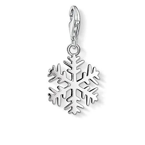 Thomas Sabo Ciondolo Charm da Donna, Fiocco di Neve Charm Club Argento 925 Sterling 0281-001-12